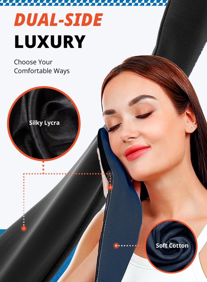 SARISUN Sleep Mask, Eye Mask for Sleeping, Upgrade Double Side Blackout Eye Cover for Women Men, Light Blocking Wider Adjustable Band for Side Sleeper, Travel, Nap, Ultra-Soft, Yoga, Relief Eye, Black - Image 3